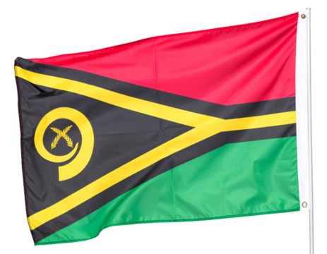 Flag of Vanuatu Isolated on transparent or white background
