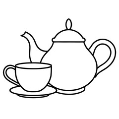 teapot and cups