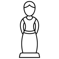 3d render of a woman holding a sign