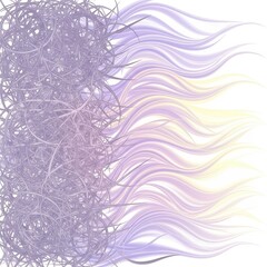 An artistic representation of anxiety relief, where a tense, tangled mess of lines resolves into a peaceful flow for a therapist's office or a wellness book Hope