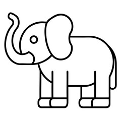 elephant cartoon coloring page