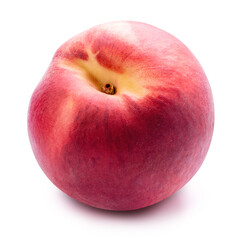 Japaness Peach, Hakuho pink Peach on white background, Peach premium fruit isolate on white with clipping path.