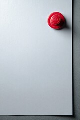 Red stamp on white paper