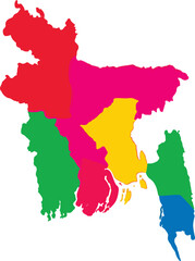 Obraz premium map of Bangladesh vector illustration