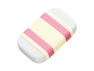 Eraser icon 3d rendering illustration 