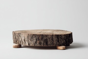 Fototapeta premium Wooden slice display stand