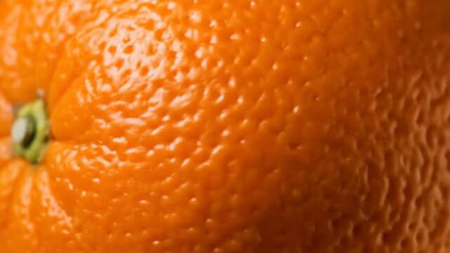 Close-up of vibrant orange citrus fruit texture with textured peel and vibrant color, healthy food concept.
