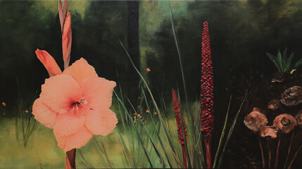 FLOWERS PAINT. WALLPAPER. BACKGROUND