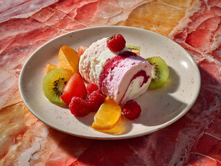 dessert swirl fruit accent modern