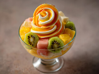 dessert swirl tropical fruit mix