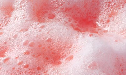Fototapeta premium over the head shot, looking down into a pool of foamy pink bubble filled water