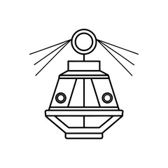 single photon detector icon isolated on white