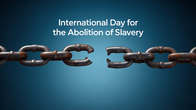International Day for the Abolition of Slavery with broken chain symbolizing freedom