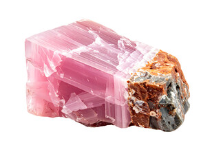 Pink crystal, rough, edged, minerals