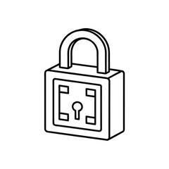 mode locker icon isolated on white