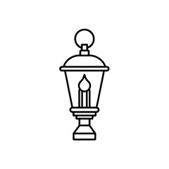 mercury lamp icon isolated on white