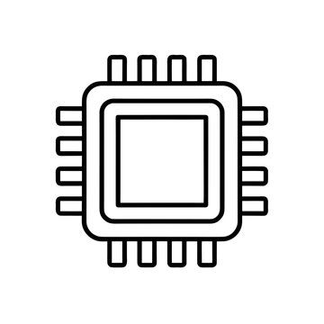 inp chip icon isolated on white