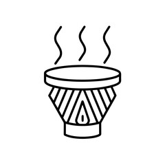 heat absorbing filter icon isolated on white