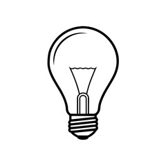 halogen bulb icon isolated on white