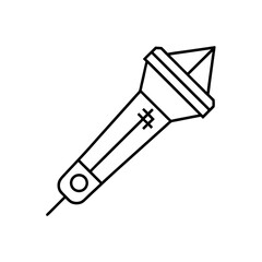 excimer laser icon isolated on white