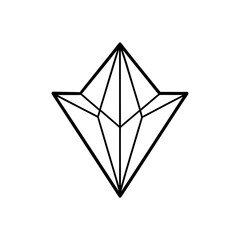 dove prism icon isolated on white