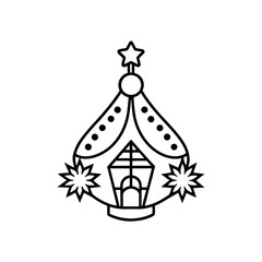 christmas kourabiedes icon isolated on white