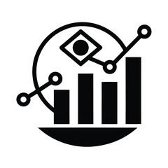 vector illustration of a black and white icon with dollar sign