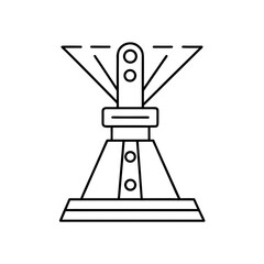 beam profiler icon isolated on white