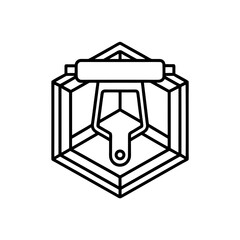 ar coating icon isolated on white