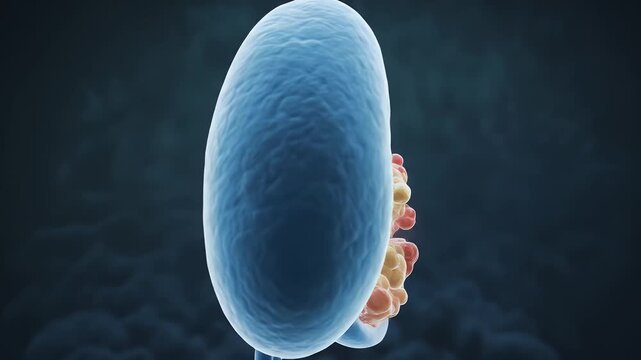 Examining Pancreas and Other Organ Cells in 3D Illustration