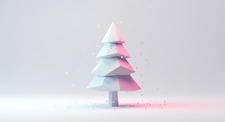 Minimalist Christmas Tree with Geometric Design
