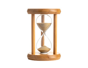 Wooden hourglass with sand flowing (1)