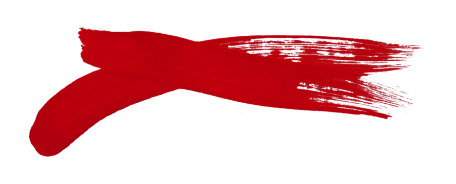 red watercolor background. Artistic hand paint. Isolated on transparent background. - Powered by Adobe