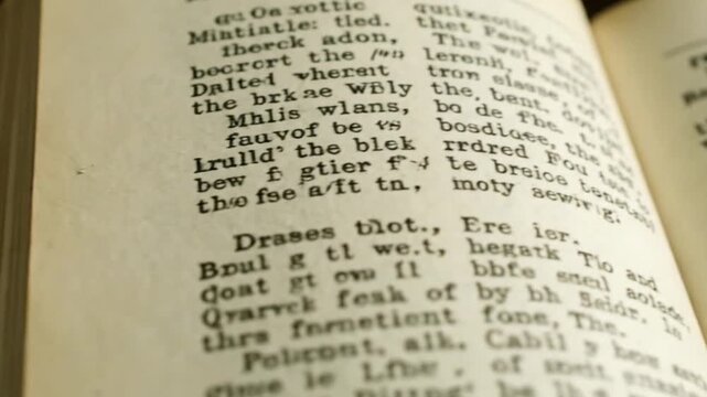 open vintage dictionary pages reading learning knowledge close up