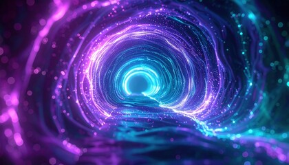 Abstract colorful tunnel