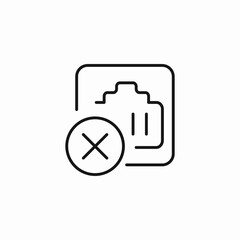 camera stop recording icon sign vector