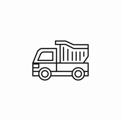 dump truck hauling icon sign vector
