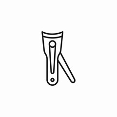 eyelash curler tool icon sign vector