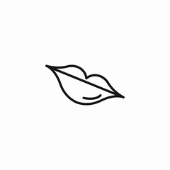 female lips silhouette icon sign vector