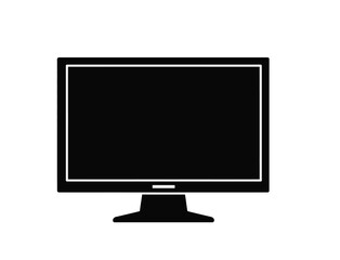 Modern flat screen monitor vector illustration scalable eps icon for digital media and technology vector