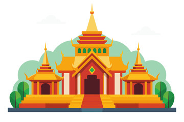 Wat Phra Kaew Grand Palace Bangkok, a stunning ancient golden Thai Buddhist temple architecture and landmark of Thailand travel and culture