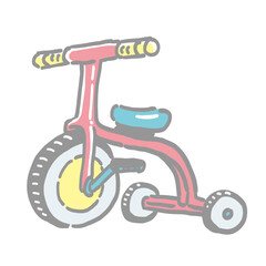 シンプルな三輪車のイラスト