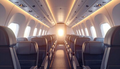 Airplane passenger cabin interior