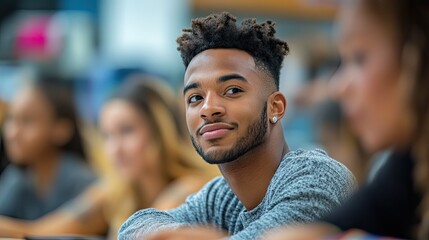 Student asking a question in class while teacher patiently responds with helpful explanations.