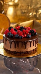 Chocolate cake with berries (1)