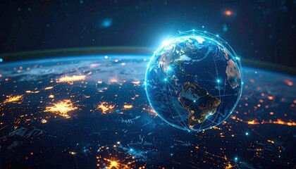 Obraz premium Global network earth