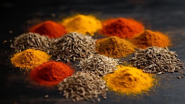 Aromatic Spice Medley: Turmeric, Paprika, and Cumin