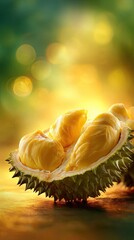 Durian fruit close up