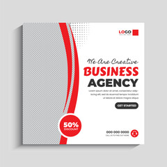 Modern Business Agency Social Media Instagram Post Template