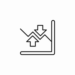 market volatility graph icon sign vector